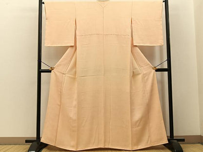 平和屋着物■上質な色無地　蜂蜜色　正絹　逸品　BAAY3280hj