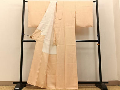 平和屋着物■上質な色無地　蜂蜜色　正絹　逸品　BAAY3280hj