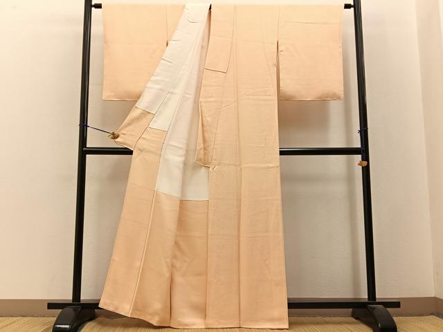 平和屋着物■上質な色無地　蜂蜜色　正絹　逸品　BAAY3280hj