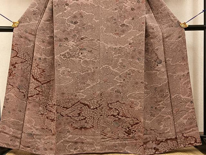 平和屋着物■訪問着　辻が花　鬼しぼ縮緬　正絹　逸品　未使用　BAAY3281hj