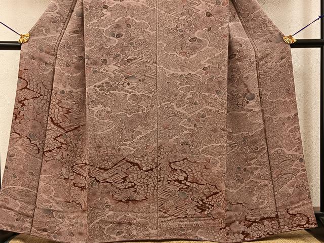 平和屋着物■訪問着　辻が花　鬼しぼ縮緬　正絹　逸品　未使用　BAAY3281hj