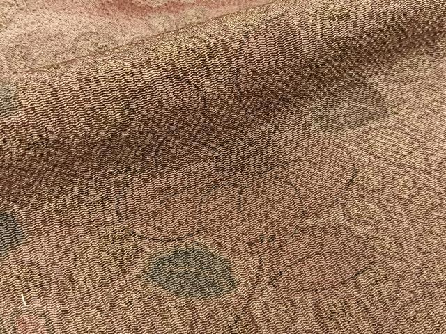 平和屋着物■訪問着　辻が花　鬼しぼ縮緬　正絹　逸品　未使用　BAAY3281hj