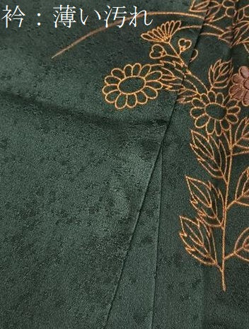 平和屋着物■訪問着　刺繍　草花文　金彩　正絹　逸品　BAAY3287hj