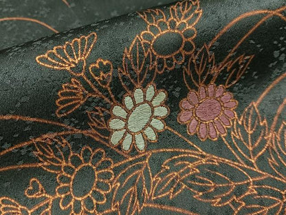 平和屋着物■訪問着　刺繍　草花文　金彩　正絹　逸品　BAAY3287hj