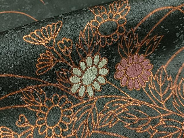 平和屋着物■訪問着　刺繍　草花文　金彩　正絹　逸品　BAAY3287hj