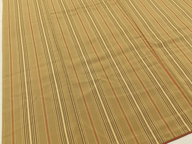 平和屋着物■上質なお召　縞　正絹　逸品　BAAY3289hj