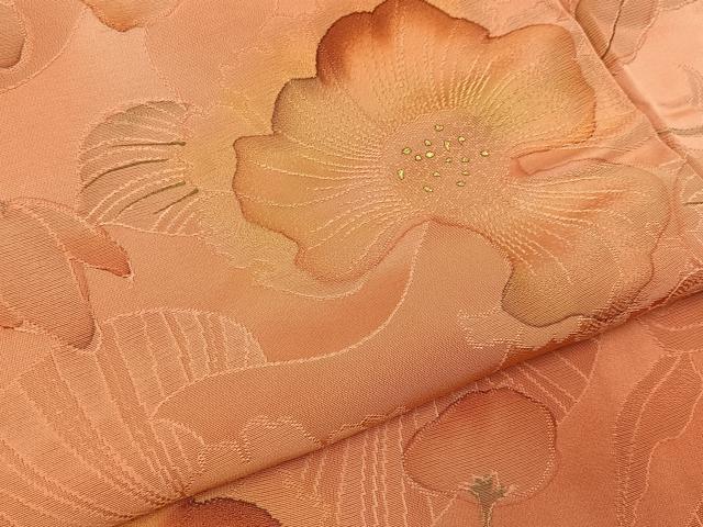 平和屋着物●上質な小紋　地紋起こし　草花文　金彩　正絹　逸品　BAAY3291hj
