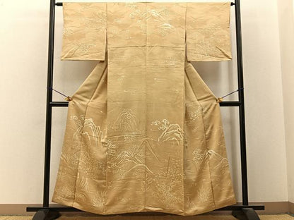 平和屋着物■訪問着　ろうけつ染め　風景文　正絹　逸品　BAAY3293hj