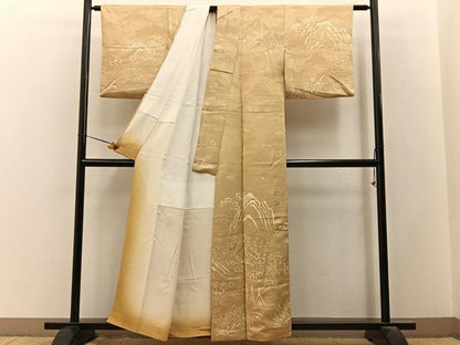 平和屋着物■訪問着　ろうけつ染め　風景文　正絹　逸品　BAAY3293hj