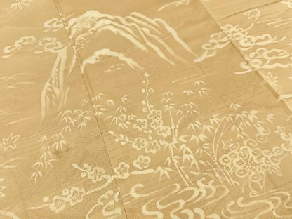 平和屋着物■訪問着　ろうけつ染め　風景文　正絹　逸品　BAAY3293hj