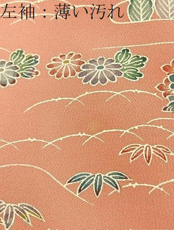 平和屋着物■訪問着　流水風景花文　暈し染め　金彩　正絹　逸品　BAAY3294hj