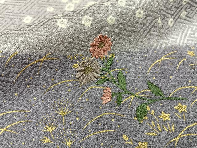 平和屋着物■訪問着　絞り　刺繍　花車文　金彩　鈴乃屋扱い　正絹　逸品　BAAY3298hj