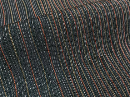平和屋着物■上質な紬　よろけ縞　正絹　逸品　BAAY3302hj