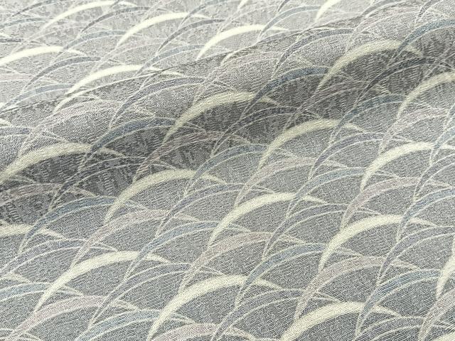 平和屋着物■訪問着　芝草文　暈し染め　銀通し地　正絹　逸品　BAAY3310hj