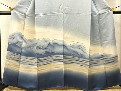 平和屋着物■訪問着　遠山文　暈し染め　正絹　逸品　BAAY3311hj