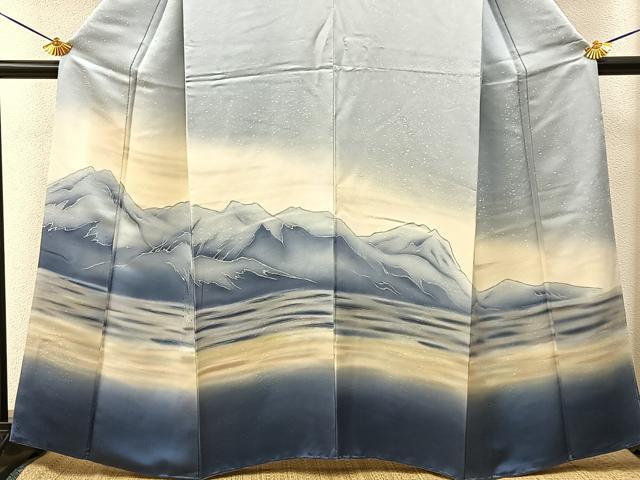 平和屋着物■訪問着　遠山文　暈し染め　正絹　逸品　BAAY3311hj