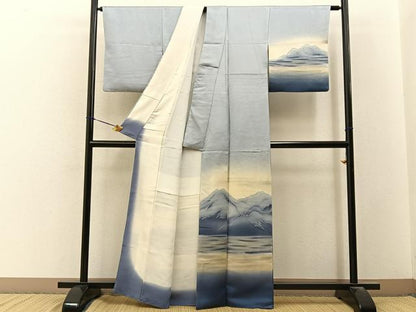 平和屋着物■訪問着　遠山文　暈し染め　正絹　逸品　BAAY3311hj