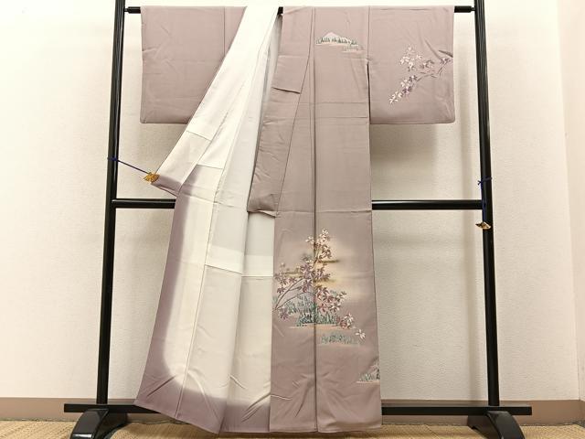 平和屋着物■訪問着　風景枝花文　暈し染め　金彩　正絹　逸品　BAAY3312hj