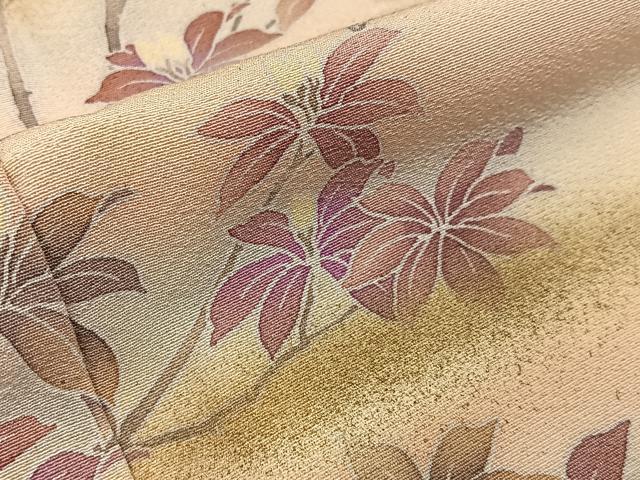 平和屋着物■訪問着　風景枝花文　暈し染め　金彩　正絹　逸品　BAAY3312hj
