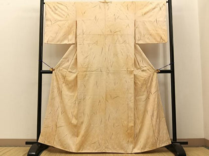平和屋着物■上質な小紋　露芝文　暈し染め　正絹　逸品　BAAY3314hj