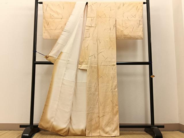 平和屋着物■上質な小紋　露芝文　暈し染め　正絹　逸品　BAAY3314hj