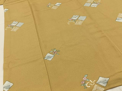 平和屋着物■上質な小紋　菱花文　正絹　逸品　BAAY3319hj