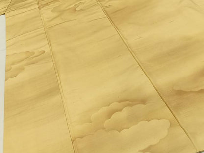 平和屋着物■上質な小紋　紬地　雲重ね文　正絹　逸品　BAAY3321hj