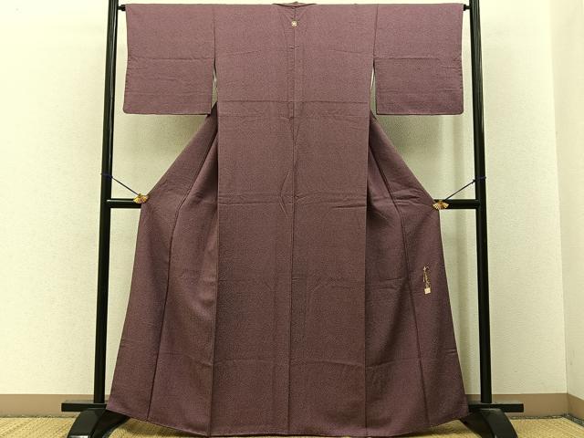 平和屋着物■本草木染作家　圓啓　江戸小紋　鮫小紋柄　正絹　逸品　BAAY3325hj