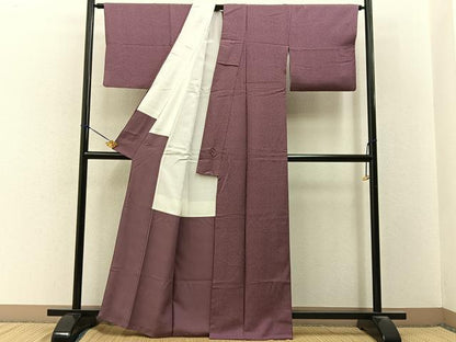 平和屋着物■本草木染作家　圓啓　江戸小紋　鮫小紋柄　正絹　逸品　BAAY3325hj