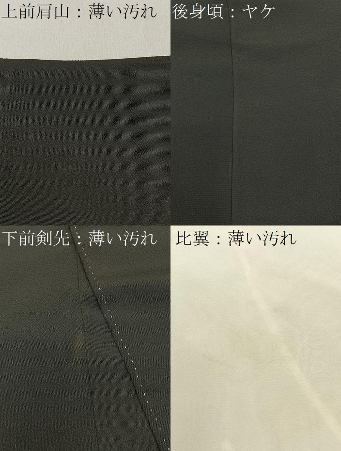 平和屋着物■豪華黒留袖　駒刺繍　若松葉　金彩　正絹　逸品　BAAY3326hj