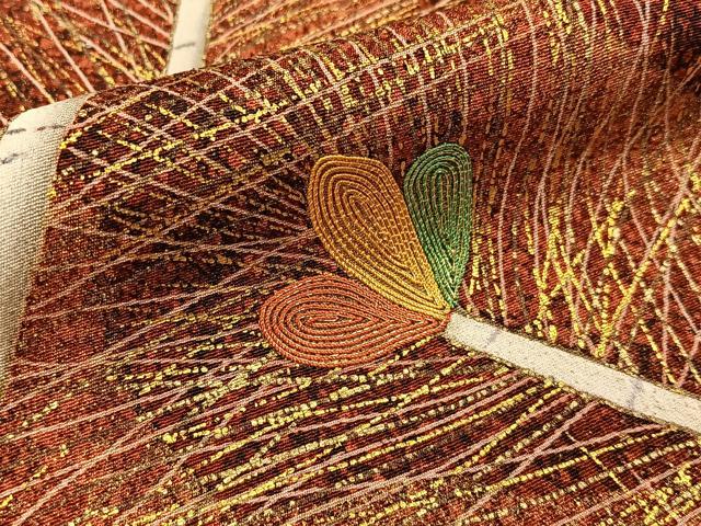 平和屋着物■豪華黒留袖　駒刺繍　若松葉　金彩　正絹　逸品　BAAY3326hj