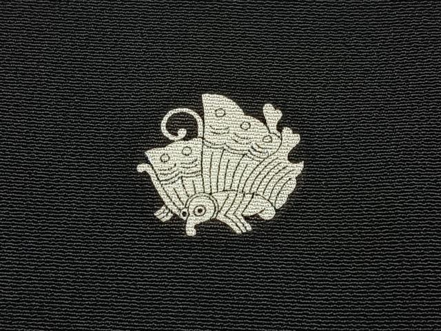 平和屋着物■豪華黒留袖　駒刺繍　若松葉　金彩　正絹　逸品　BAAY3326hj