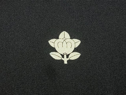 平和屋着物■豪華黒留袖　双鶴扇面花文　金彩　正絹　逸品　BAAY3333hj