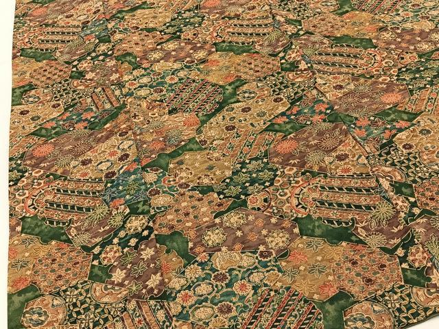 平和屋着物■上質な小紋　花蝶文　正絹　逸品　BAAY3336hj