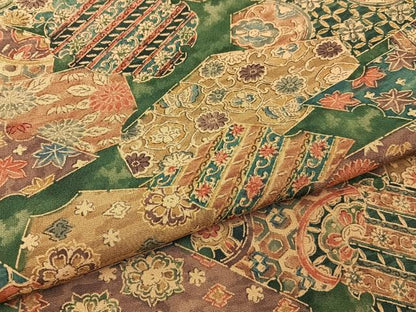 平和屋着物■上質な小紋　花蝶文　正絹　逸品　BAAY3336hj