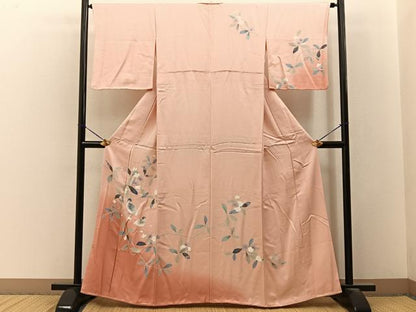 平和屋着物■訪問着　花鳥文　暈し染め　正絹　逸品　BAAY3339hj
