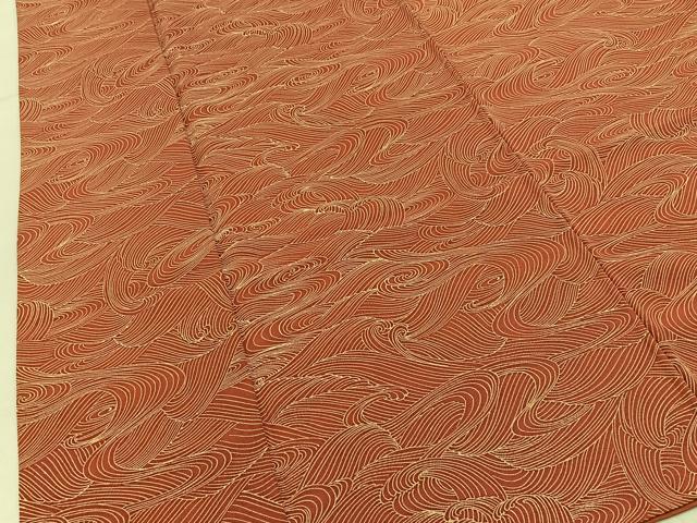 平和屋着物■上質な小紋　立波文　正絹　逸品　BAAY3345hj