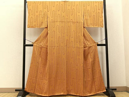 平和屋着物■上質な小紋　絞り　壺垂れ文様　正絹　逸品　未使用　BAAY3349hj