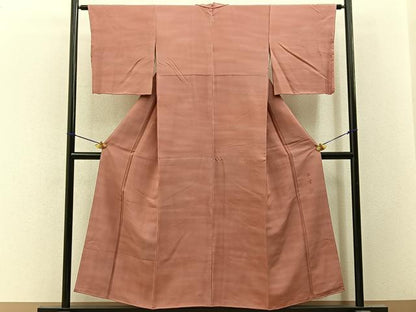 平和屋着物■上質な小紋　紅雲　暈し染め　正絹　逸品　未使用　BAAY3350hj