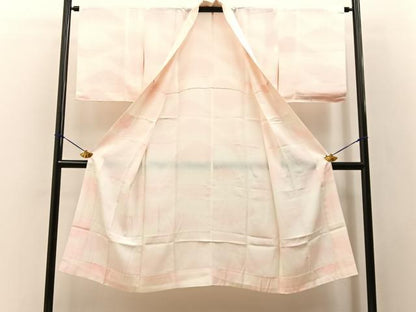 平和屋着物■長襦袢　無双仕立て　遠山文　正絹　逸品　BAAY3352hj