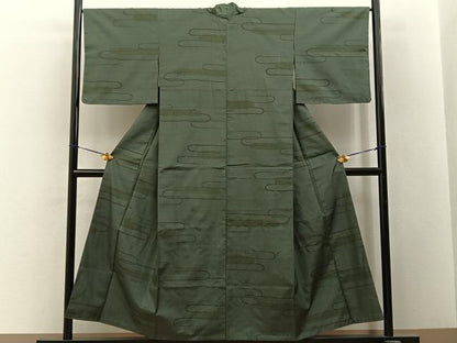 平和屋着物■上質な紬　エ霞文　正絹　逸品　未使用　BAAY3353hj