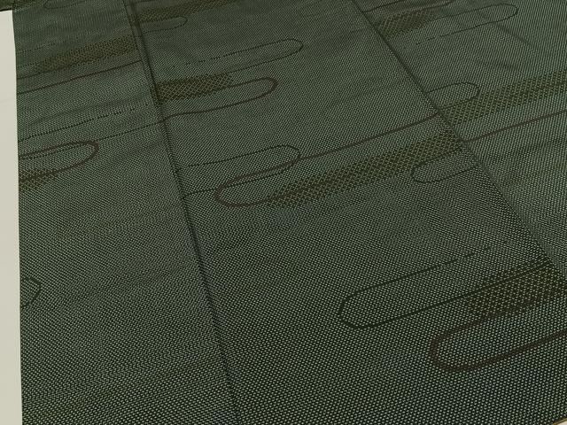 平和屋着物■上質な紬　エ霞文　正絹　逸品　未使用　BAAY3353hj