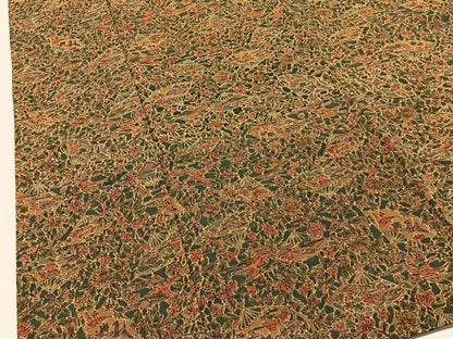 平和屋着物■上質な小紋　扇面風景文　正絹　逸品　BAAY3356hj