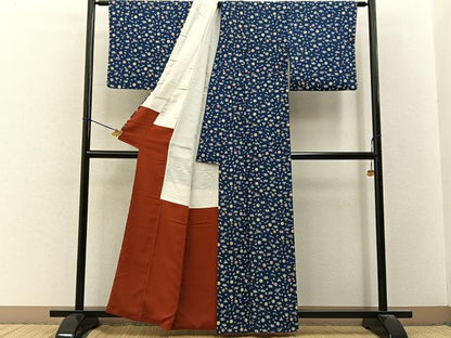 平和屋着物■上質な小紋　型染め　宝尽くし　正絹　逸品　BAAY3358hj