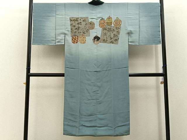 平和屋着物■男性　長襦袢　袷　仕覆　暈し染め　正絹　逸品　BAAY3359hj