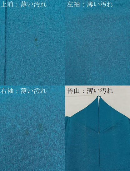 平和屋着物■上質な色無地　納戸色　ロング丈　正絹　逸品　BAAY3362hj