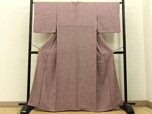 平和屋着物■上質な小紋　縞　正絹　逸品　BAAY3365hj