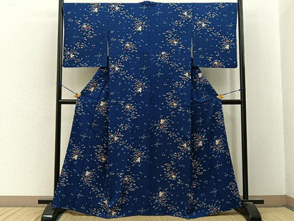 平和屋着物■上質な小紋　舞蝶文　正絹　逸品　BAAY3367hj