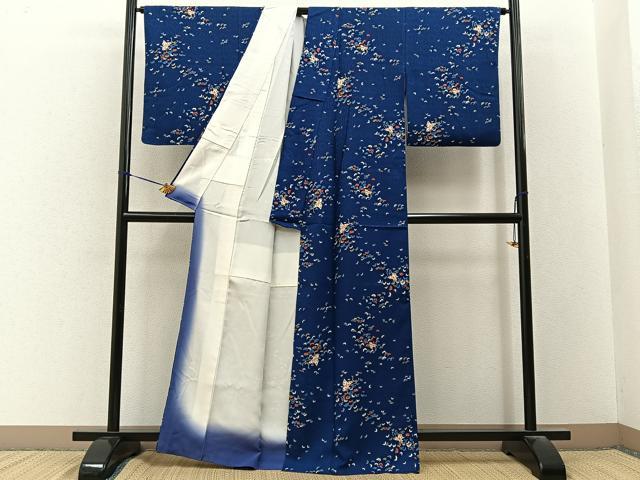 平和屋着物■上質な小紋　舞蝶文　正絹　逸品　BAAY3367hj