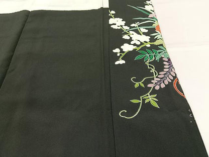 平和屋着物■豪華黒留袖　友禅　作家物　唐子　飾花文　正絹　逸品　BAAY3370hj